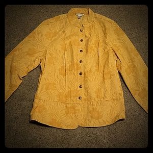 CJ BANKS mustard blazer Like New